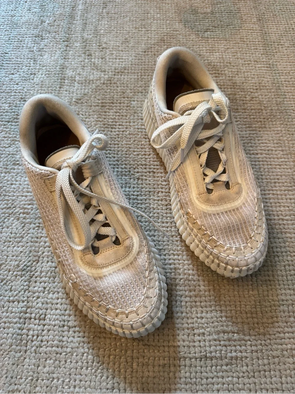 Chloe Nama Cream Sneakers | Size 38